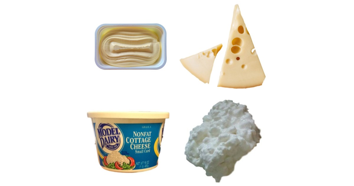 Which dairy products have the least sugar?