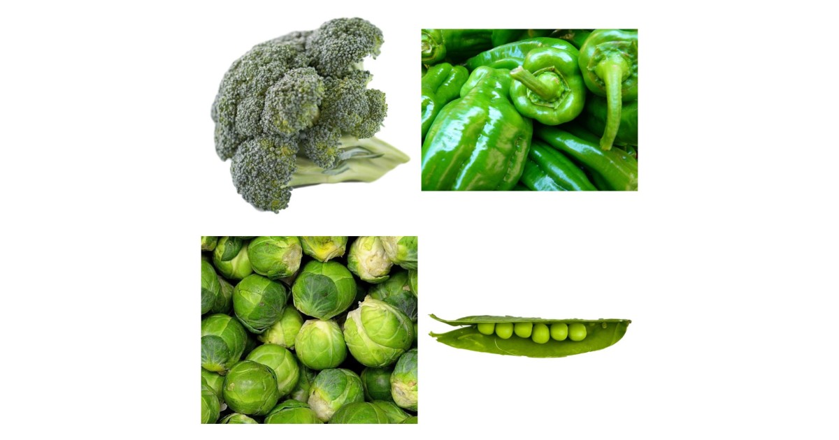 Which green vegetables are highest in vitamin C?